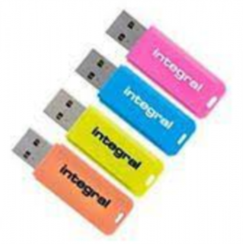 INTEGRAL NEON 8GB USB2.0 rumen spominski ključek - INFD8GBNEONYL 3