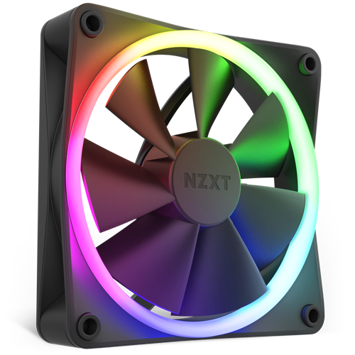 Ventilator NZXT F120 RGB Single 120x120x26, brez krmilnika, črna