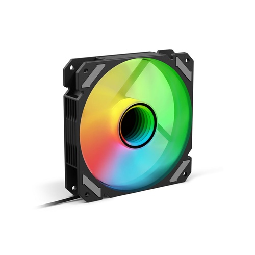 Ventilator Sharkoon Shark Mirror RGB PWM REVERSE, 120 mm, črna