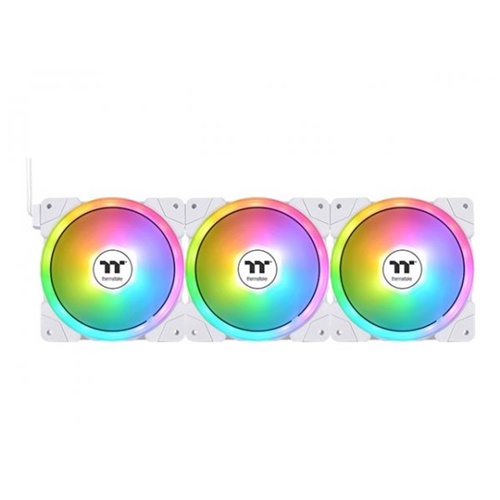 Ventilator Thermaltake Swanfan EX 12ARGB Sync PC Cooling Fan White TT Premium Edition, 3-kosi, bela
