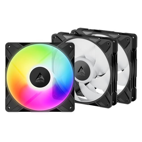 Ventilator za PC Arctic P14 Pro A-RGB (črn, paket 3, 140 mm)