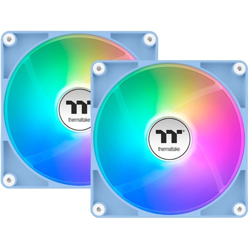 Ventilator za računalnik Thermaltake CT120 ARGB Sync PC Cooling Fan Hydrangea Blue, 2 kosa, 120 mm, svetlo modra
