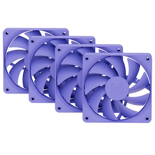 Ventilator za računalnike Hyte FA12 (lila, 4x 120 mm, 1500 vrt/min, 28 dB, FDB ležaj, PWM)