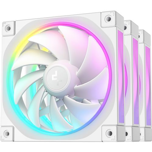 Ventilator za PC DeepCool FL12, 120 mm, 3 kosi, bela