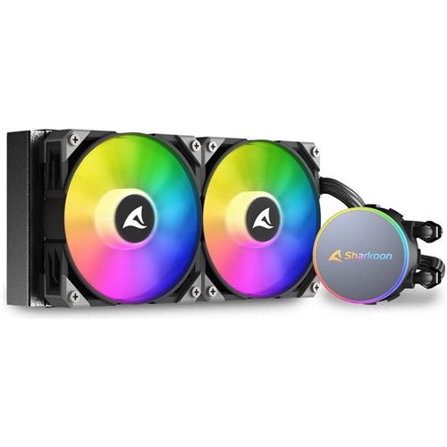 Vodni hladilni sistem Sharkoon S70 RGB AIO 240mm, črna