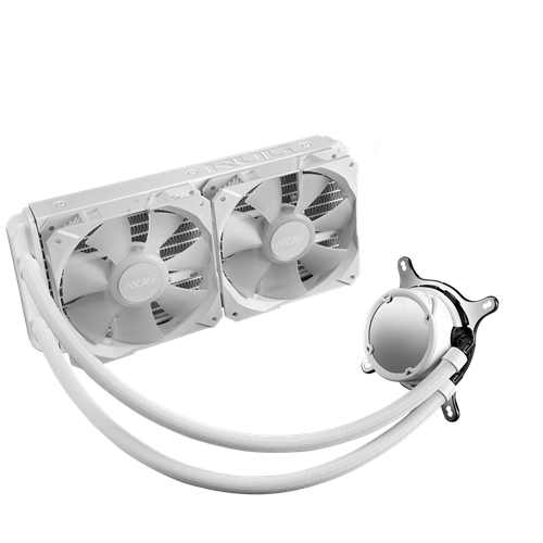 Vodni hladilnik sistem Asus ROG STRIX LC II 240 ARGB White Edition, bela