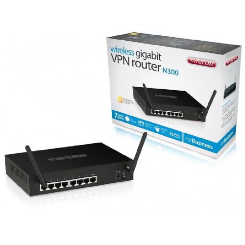 SITECOM WLR-4002B Wireless Gigabit VPN Router N300 - including Sitecom Cloud Security - For Busine