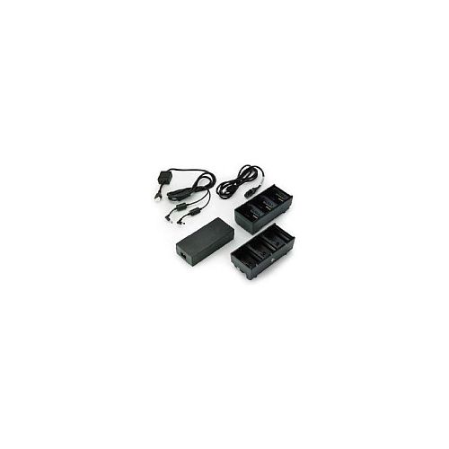 Zebra Dual 3-Slot polnilnik baterij, priključen preko Y kabla