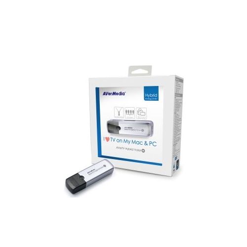 Avermedia Hibridni USB TV tuner AVerTV Hybrid Volar M za Apple iOS z MPEG4 podporo za Mac računalnike/prenosnike. Uporaba TV tunerja je možna tako preko Mac OS X ali windows operacijskega sistema saj zajema gonilnike za oba.