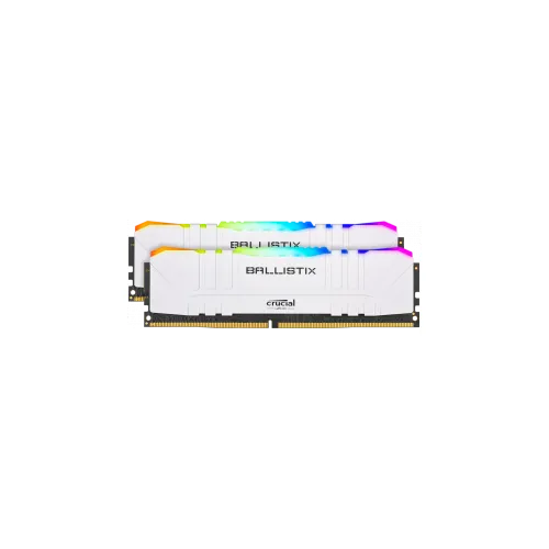 Crucial DDR4-3600 32GB(16GB×2)RGB 白 Crucial Ballistix RGB 3600 DDR4 DRAM Desktop Gaming Memory Kit