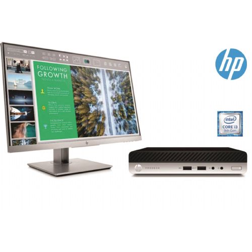 Komplet računalnik HP ProDesk 400 G5 DM i3-9100T/8/256GB/W10Pro + monitor HP EliteDisplay E243 (7EM40EA)
