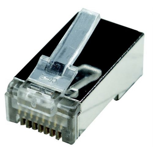 RJ45 konektor FTP trdi kabel Mf (3rez) (pak/10)