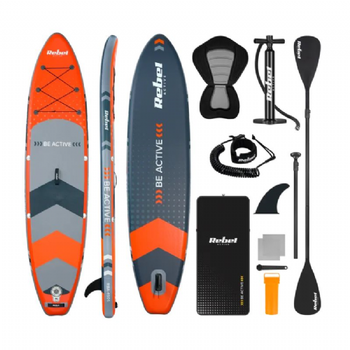 Deska SUP REBEL ACTIVE RBA-4501-OR, 350x81x15 cm, sedež, 170 kg, z tlačilko