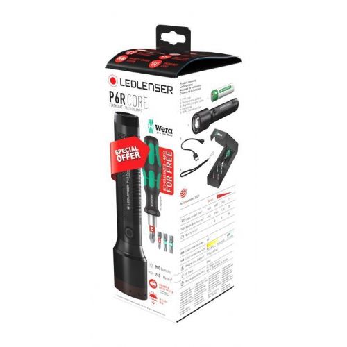 Ledlenser P6R Core + Wera izvijač set