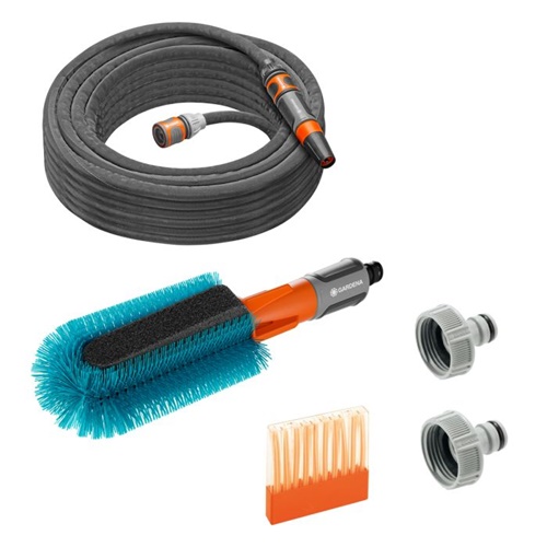 Set za pranje koles Gardena Cleansystem, 10 milnih palčk, siva/turkizna