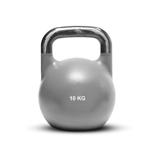 Tekmovalni kettlebell Tunturi, 10 kg, jeklena izvedba, standardne dimenzije, barvna oznaka