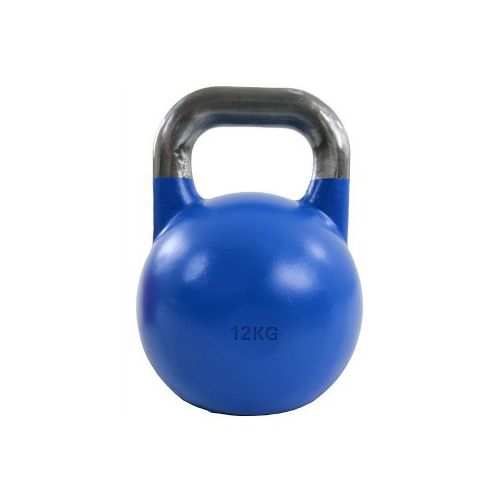 Tekmovalni kettlebell Tunturi, 12 kg, jeklena izvedba, standardne dimenzije, modre barve