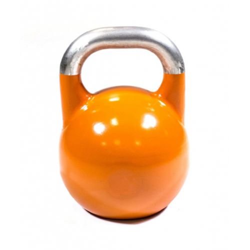 Tekmovalni kettlebell Tunturi, 28 kg, jeklena izvedba, standardne dimenzije, oranžne barve