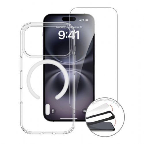 Ovitki za telefon 4Smarts 360 Premium Apple iPhone 17 Pro kaljeno steklo MagSafe prozoren brezžično polnjenje