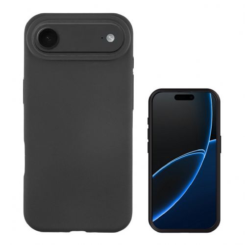 Ovitki za telefon 4Smarts Cupertino za Apple iPhone 17 Air, silikon, združljiv z MagSafe, črna, odporen na praske, brezžično polnjenje