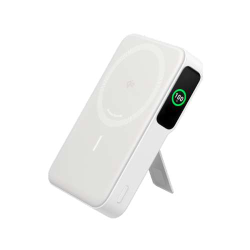 Power bank Anker MagGo 633 10.000 mAh Qi2 15 W brezžično polnjenje pametni zaslon stojalo bel