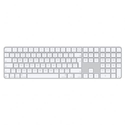 APPLE Magic Keyboard z Touch ID in numerično tipkovnico za modele Mac z Apple silikonom - mednarodna angleščina - bele tipke