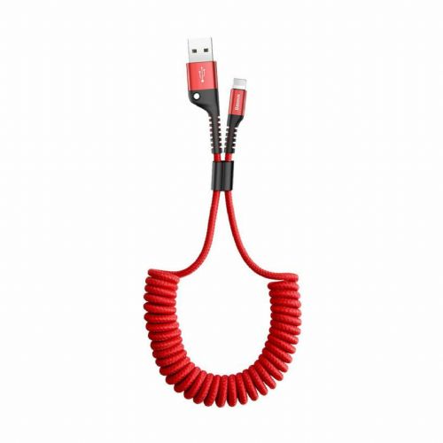 Baseus kabel USB/Lightning  1m 2A spiralni rdeč CALSR-09