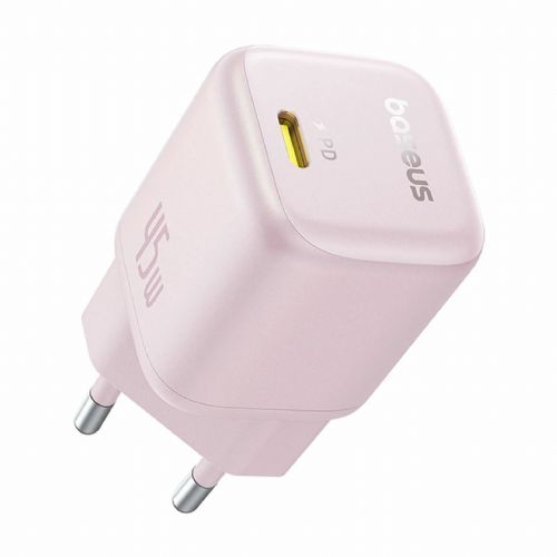 Baseus polnilec 45W USB TipC QC PD roza PicoGo