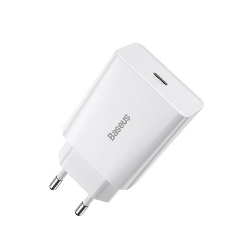 Baseus Speed Mini Quick Charger, USB-C, PD, 3A, 20W (bel)