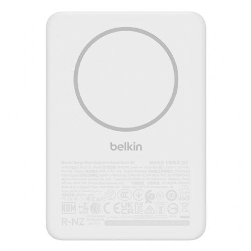 Brezžični polnilec za pametne telefone in pametne ure Belkin BoostCharge Slim 5000mAh, 7,5 W, MagSafe, rdeča, USB-C