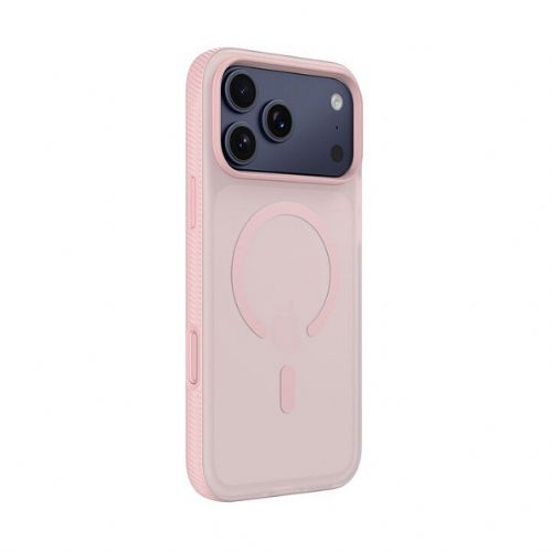 Ovitek za telefon Belkin Grip za iPhone 17 Pro Max, roza, plastičen, združljiv z MagSafe, odporen na udarce