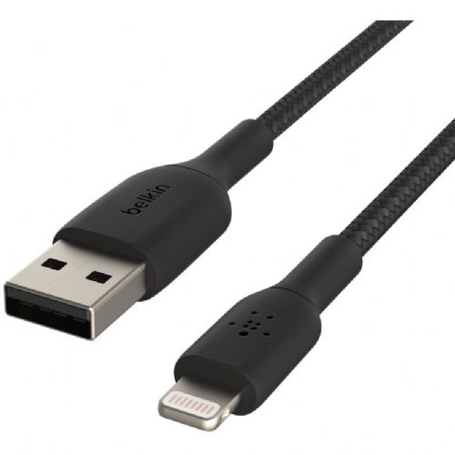 Belkin Lightning kabel za polnjenje/sinhronizacijo, obložen mfi 2m, črn