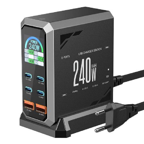 Blitzwolf BW-S31 2xUSB-A, 4xUSB-C, PD, omrežni polnilnik 240 W.