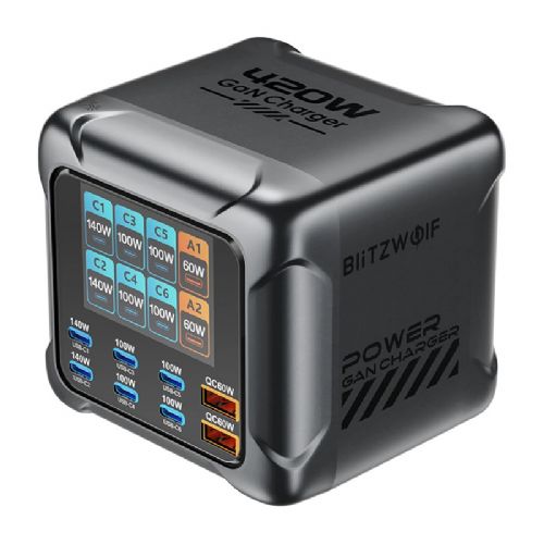 Polnilnik Blitzwolf BW-S33 420 W, 8 vrat