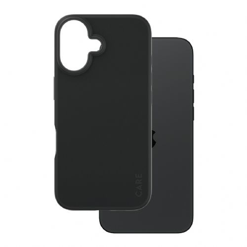 Silikonski ovitek CARE by PanzerGlass za iPhone 16, črn