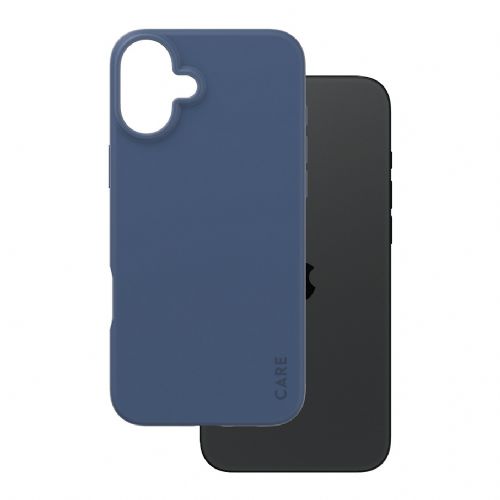 Silikonski ovitek CARE by PanzerGlass za iPhone 16 Plus, moder