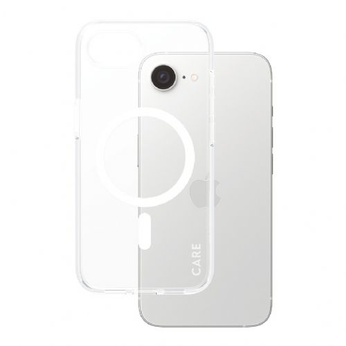 Ovitek CARE by PanzerGlass Flagship Urban Combat z MagSafe za iPhone 16e, prozoren
