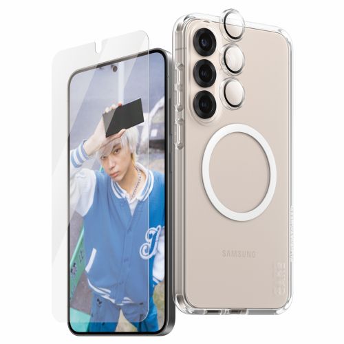 Zaščitni paket CARE by PanzerGlass Flagship 3 v 1 za Samsung Galaxy S25 Plus, prozoren