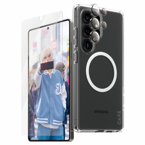 Zaščitni paket CARE by PanzerGlass Flagship 3 v 1 za Samsung Galaxy S25 Ultra, prozoren