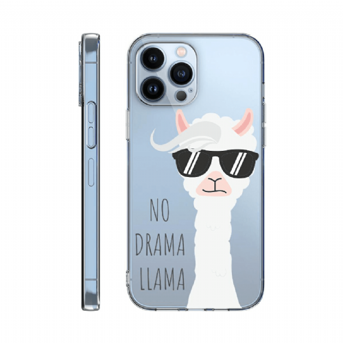 Clear Case No Drama LLama za iPhone 12 - prozoren