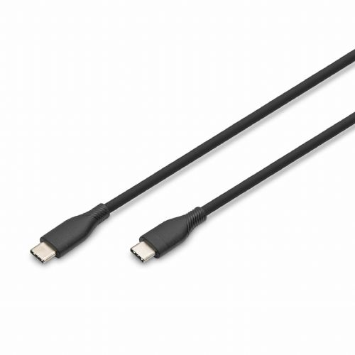 Digitus kabel USB C-C 2m 60W črn silikonski AK-300341-020-S