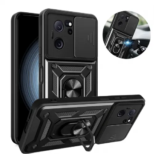 Etui ovitek Slide Ring za Xiaomi Redmi Note 11 črn