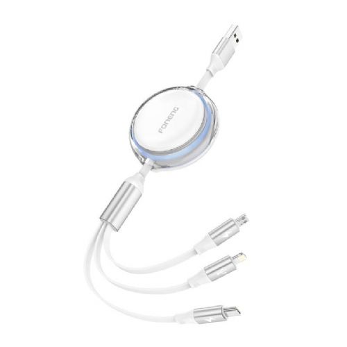 Podatkovni kabel Foneng X113 3-v-1 1,1 M bel