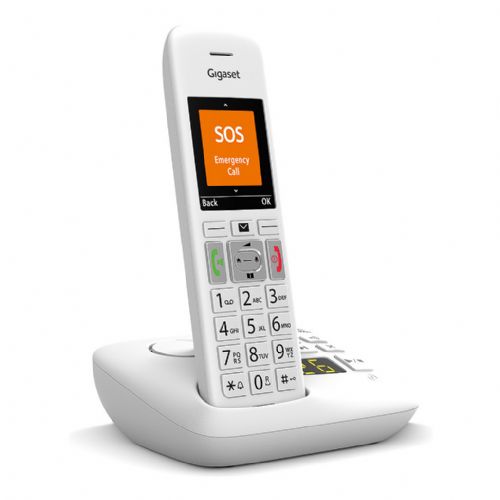 Brezžični telefon Gigaset E390A z odzivnikom, bel