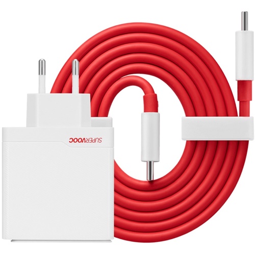 Hišni polnilec OnePlus Charger SUPERVOOC 100W s kablom, bel