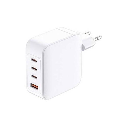 Hišni polnilec za telefone D-Link DCF-141/E 140W, 3x USB-C PD 3.1, 1x USB-A QC 4.0, hkratno polnjenje 4 naprav, zaščita pred pregrevanjem (bel)