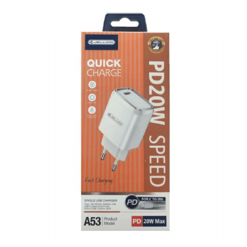 Jellico adapter A53 hišni polnilec Quick Charge 20W vhod Type C PD 3.0 - Original (EU Blister) bel