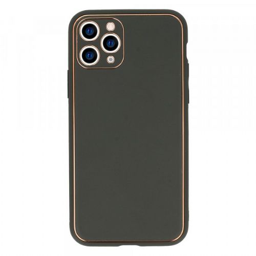 Luxury silikonski ovitek za Xiaomi Mi 11 - siv z zlatim robom