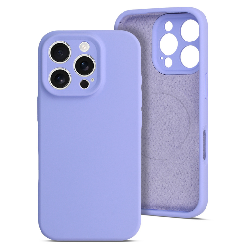 Mat Liquid silikonski ovitek z MagSafe za iPhone 16 Pro - vijola
