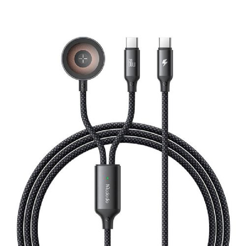 Mcdodo CA-2200 2-v-1 USB-C kabel + Apple Watch polnilec, 60 W, 1,2 m